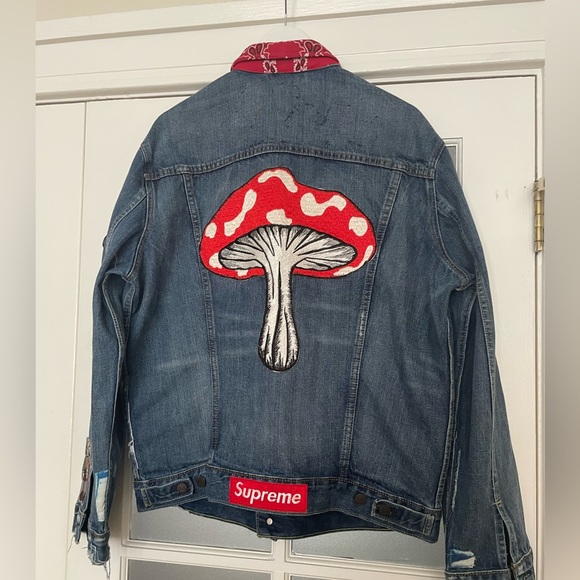 Custom patchwork Jacket sz L - Picture 2 of 10